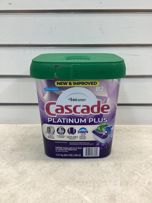 Cascade Platinum Plus ActionPacs Dishwasher Detergent Pacs, Fresh, 82 ct.