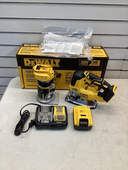 DEWALT XR Jig Saw and Router 20-Volt Max Brushless Power Tool Combo Kit