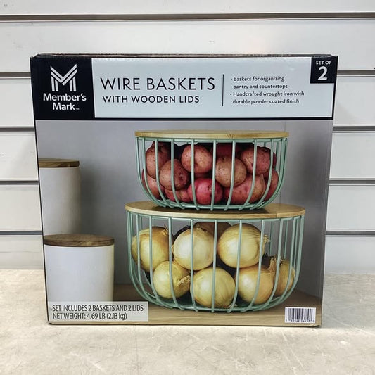 Member's Mark Wire Baskets, Set of 2
