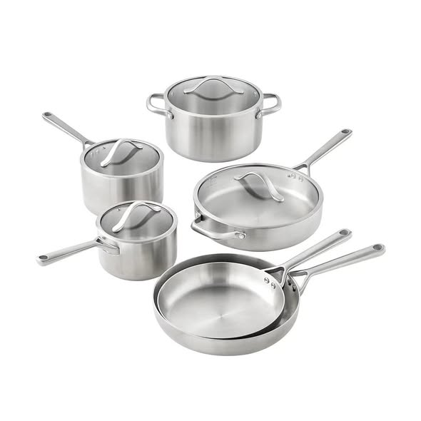 Member's Mark 10-Piece Modern Tri-ply Cookware Set