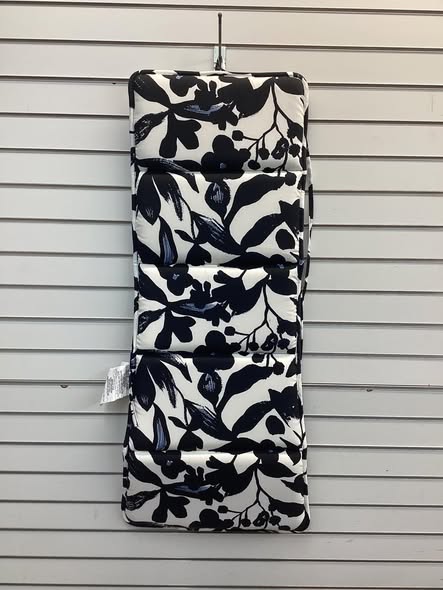Room Essentials 18” x 42” Black/White Floral Outdoor Chair Cushion