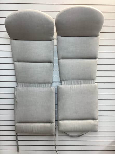 Outdura Light Gray Adirondack Cushions 2-pack