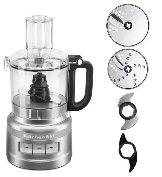KitchenAid 7-Cup Food Processor with Assorted Blades in Contour Silver