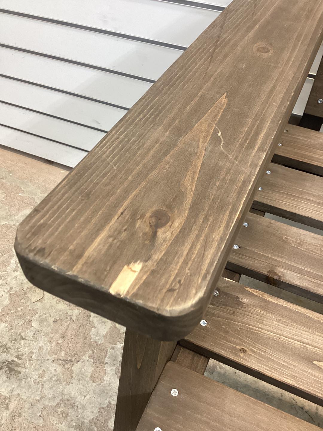 Outdoor Fir Wood Bench with Foldable Middle Table
