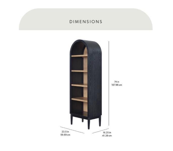 Member's Mark Enzo Narrow Arch Bookcase with Shelves