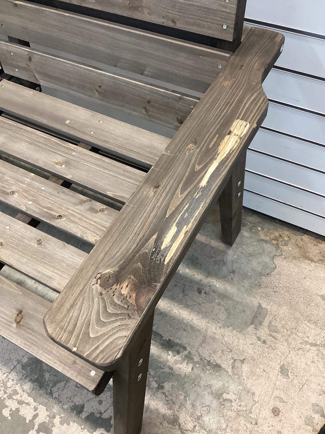 Outdoor Fir Wood Bench with Foldable Middle Table