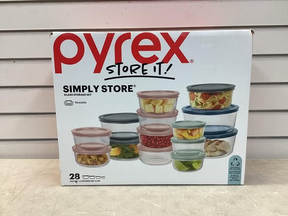 Pyrex Simply Store 28-Piece Glass Food Storage Set