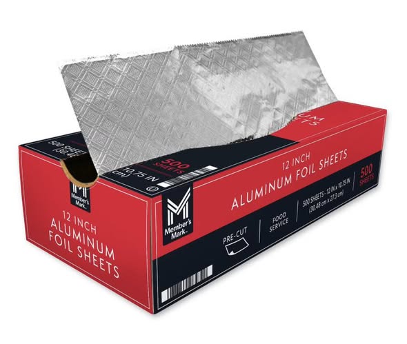 Member's Mark Foil Sheets, 12" x 10.75", 500 ct.