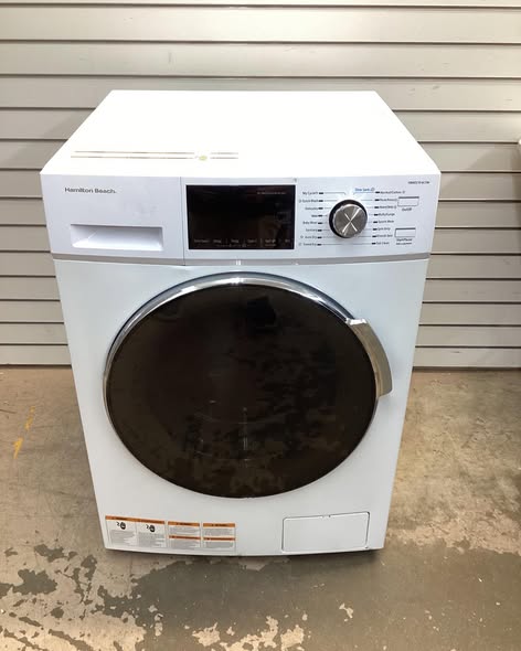 Lightly used Hamilton Beach 2.7 cu. ft. White All-in-One Front Loading Washer and Dryer Combo