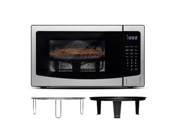 1.1 cu. ft. Stainless Steel 3-in-1 Countertop Microwave Oven with Air Fryer and Convection, 1000 W