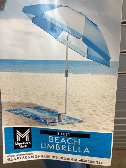 Members Mark 8' Beach Umbrella