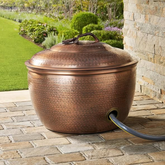 Member’s Mark Decorative Metal Hose Storage Pot with Drainage Holes