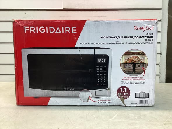 1.1 cu. ft. Stainless Steel 3-in-1 Countertop Microwave Oven with Air Fryer and Convection, 1000 W