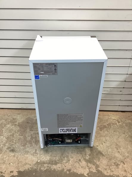 Frigidaire 3.2 cu. ft. Sleek Mini Refrigerator in White with Recessed Handle and Reversible Door