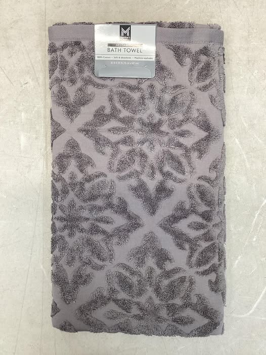 Members Mark Decorative Gray Bath Towel - 30” x58”