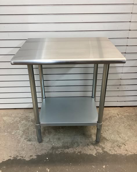 30 in. x 24 in. x 35 in. Stainless Steel Kitchen Utility Table with Adjustable Bottom Shelf