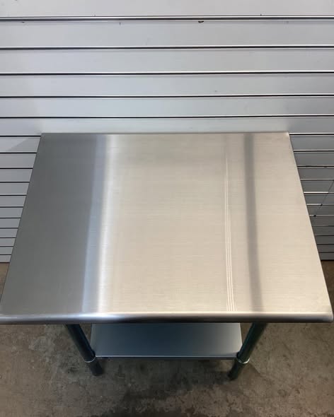 30 in. x 24 in. x 35 in. Stainless Steel Kitchen Utility Table with Adjustable Bottom Shelf