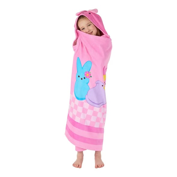 Peeps Hooded Towel With Hand Pockets