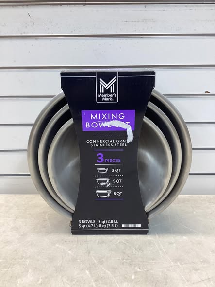 Member's Mark 3-Piece Stainless Steel Mixing Bowl Set