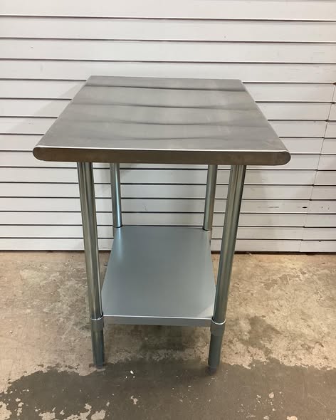 30 in. x 24 in. x 35 in. Stainless Steel Kitchen Utility Table with Adjustable Bottom Shelf