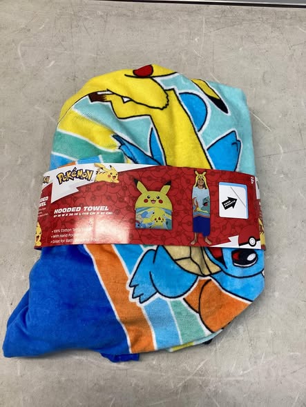 Pokemon 100% Cotton Hooded Towel With Hand Pockets