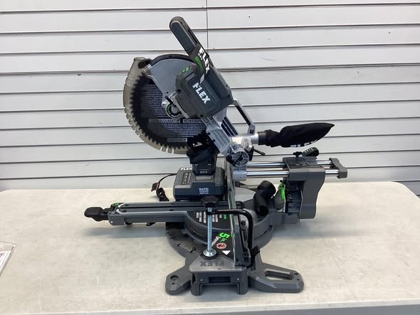 FLEX STACKED LITHIUM 12-in 24-volt Dual Bevel Sliding Compound Hybrid Miter Saw