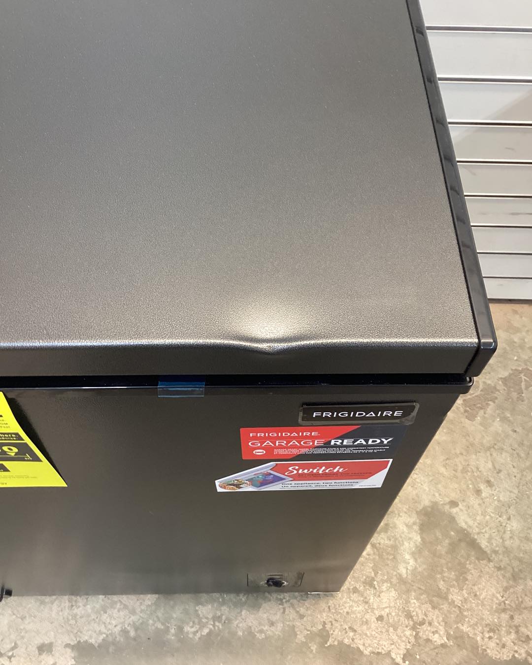 Frigidaire 5 cu. ft. Manual Defrost Chest Freezer, Garage Ready Deep Freezer With Adjustable Thermostat in Black