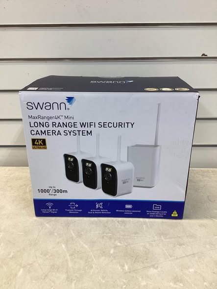 Swann MaxRanger Mini 4K Wireless NVR Security System, 3-Pack