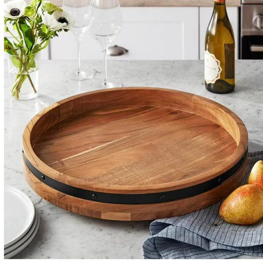 Member's Mark Acacia Wood Farmhouse  18” Lazy Susan