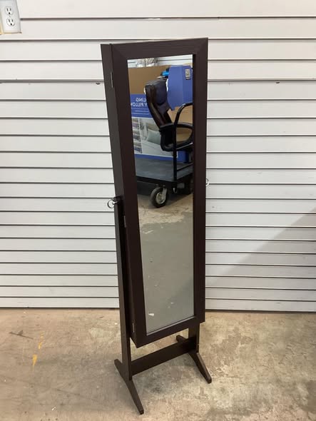 Costway Mirrored Standing Jewelry Cabinet Storage Box