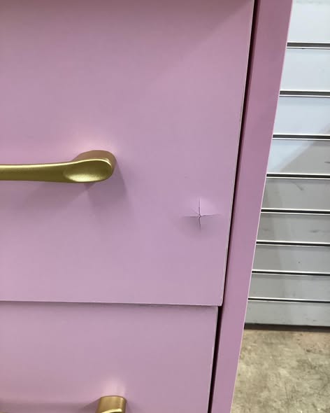 LDAILY Moccha Nail Desk, Manicure Table w/ 3 Drawers & 2 Storage cabinets