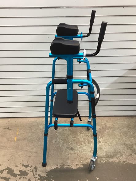 Costway Foldable Aluminum Alloy Walker Wheel Walking Frame with Seat and Armrest Pad