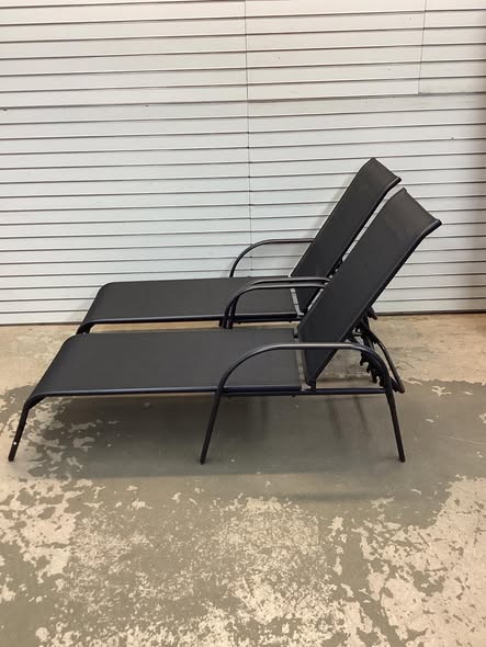 Set of 2 Costway Adjustable Patio Chaise Folding Lounge Chair with Backrest