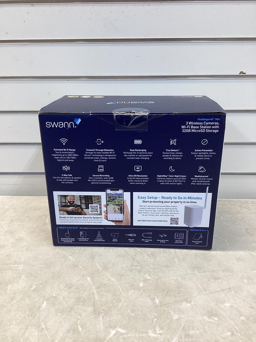 Swann MaxRanger Mini 4K Wireless NVR Security System, 3-Pack