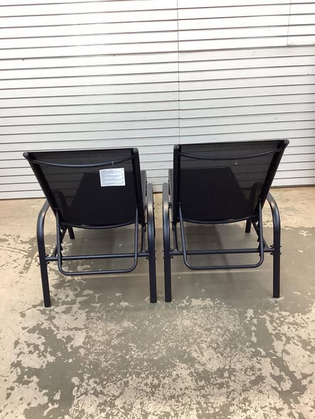 Set of 2 Costway Adjustable Patio Chaise Folding Lounge Chair with Backrest