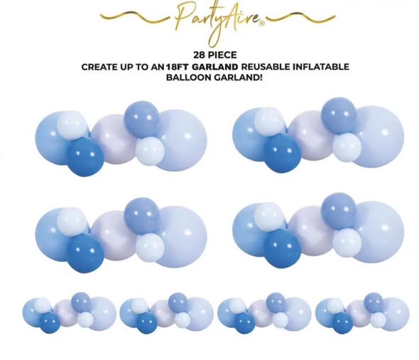 PartyAire 18' Reusable PVC Balloon Arch, 28 pc.