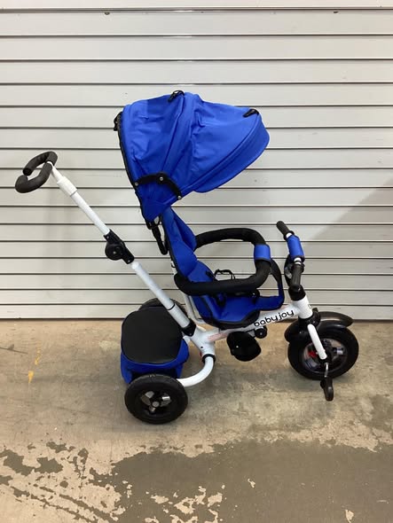 Costway - 5-in-1 Folding Trike for Toddlers 1-5 Years Old with Safety Harness Storage - Blue