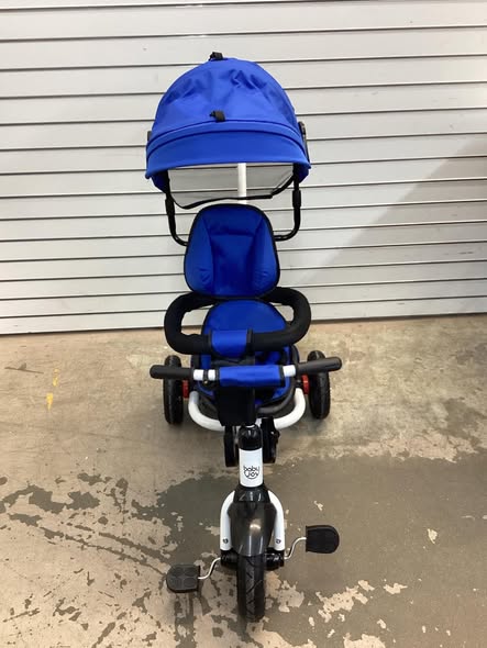 Costway - 5-in-1 Folding Trike for Toddlers 1-5 Years Old with Safety Harness Storage - Blue