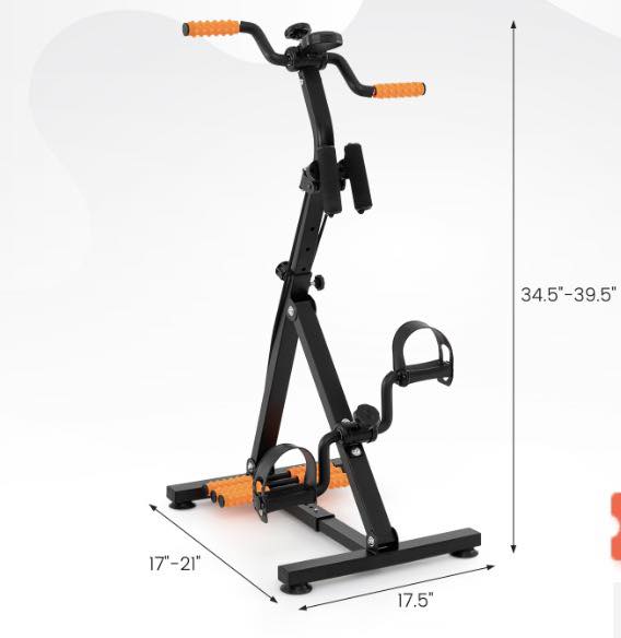 Costway Adjustable LCD Pedal Exercise Bike with Massage