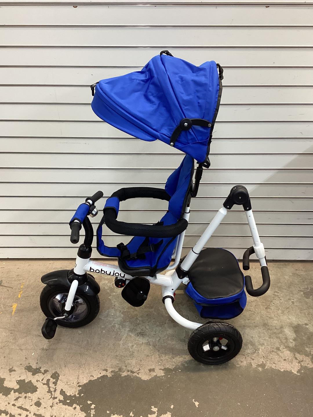 Costway - 5-in-1 Folding Trike for Toddlers 1-5 Years Old with Safety Harness Storage - Blue