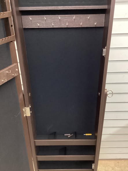 Costway Mirrored Standing Jewelry Cabinet Storage Box