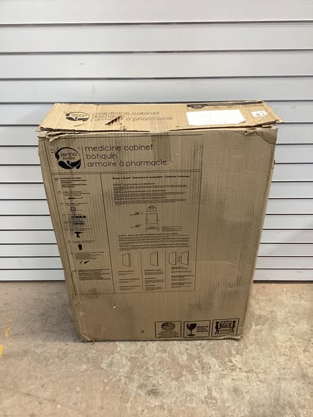 Zenna Home 21"W x 31"H Oval Medicine Cabinet