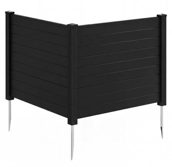 Costway Outdoor PVC Air Conditioner Fence with 20 Inch Long Stakes