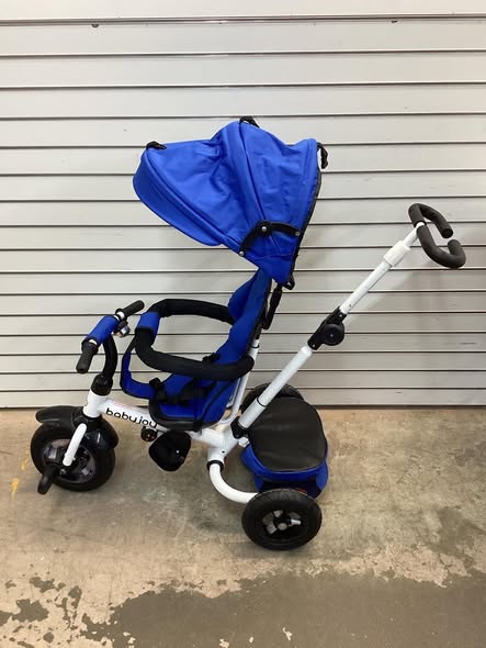 Costway - 5-in-1 Folding Trike for Toddlers 1-5 Years Old with Safety Harness Storage - Blue