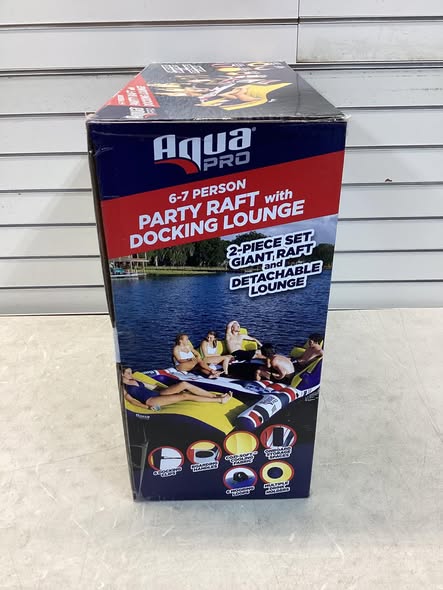 Aqua Leisure APL20349 - 11'x8' 6-7 Person Inflatable Raft with Detachable Docking Lounge