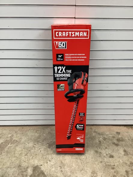 CRAFTSMAN V60 60-volt max 24.0-in Battery Hedge Trimmer 2.5 Ah Battery and Charger Included