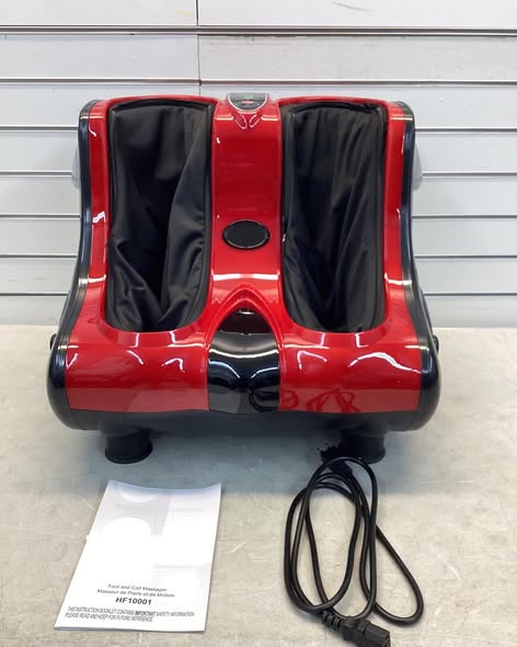 Costway Foot & Calf Massager with Heat Vibration Deep Kneading Shiatsu Foot Massage Machine Red
