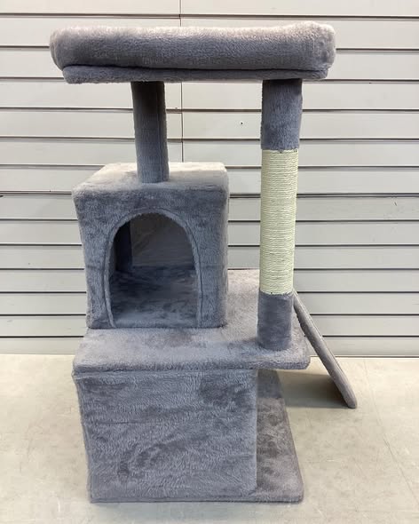 Cat Tree Luxury 34 in. Cat Tower with Double Condos, Spacious Perch.
