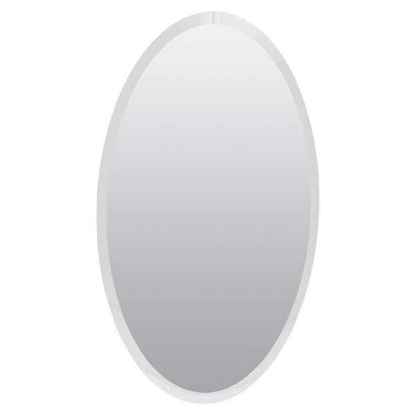 Zenna Home 21"W x 31"H Oval Medicine Cabinet