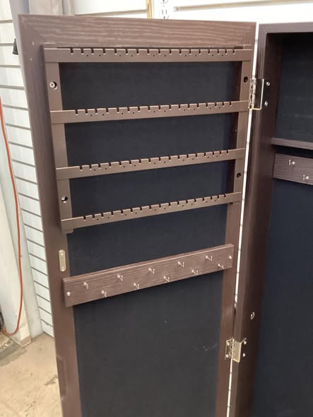 Costway Mirrored Standing Jewelry Cabinet Storage Box